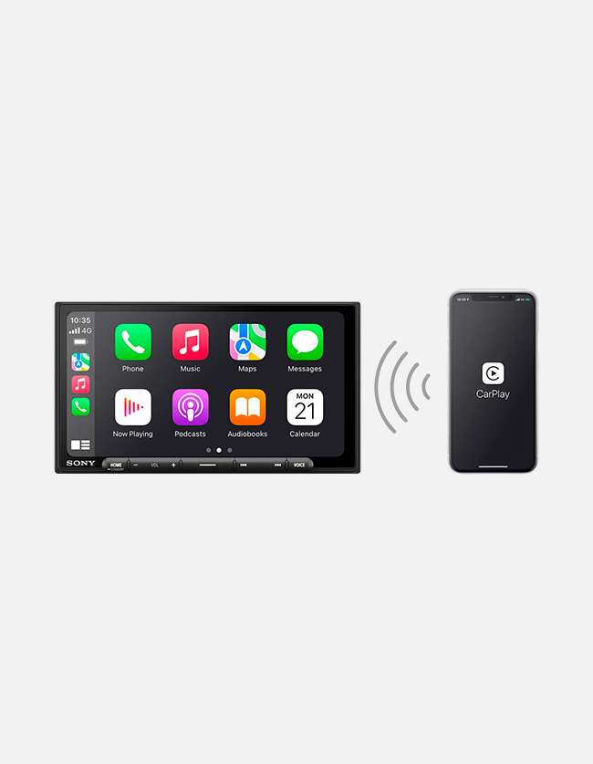 Sony XAV-AX6000 Wireless Apple CarPlay and Android Auto Digital Media Receiver