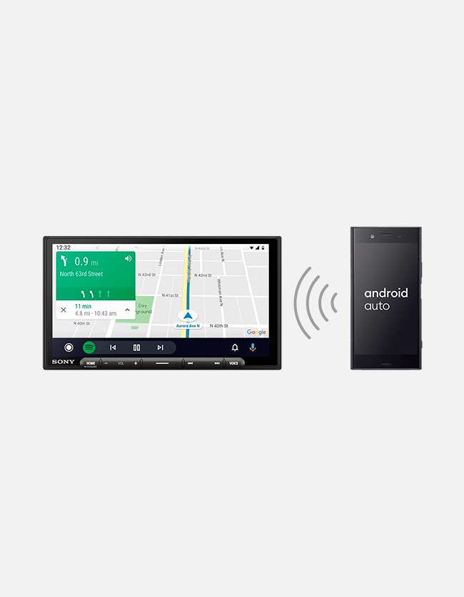 Sony XAV-AX6000 Wireless Apple CarPlay and Android Auto Digital Media Receiver