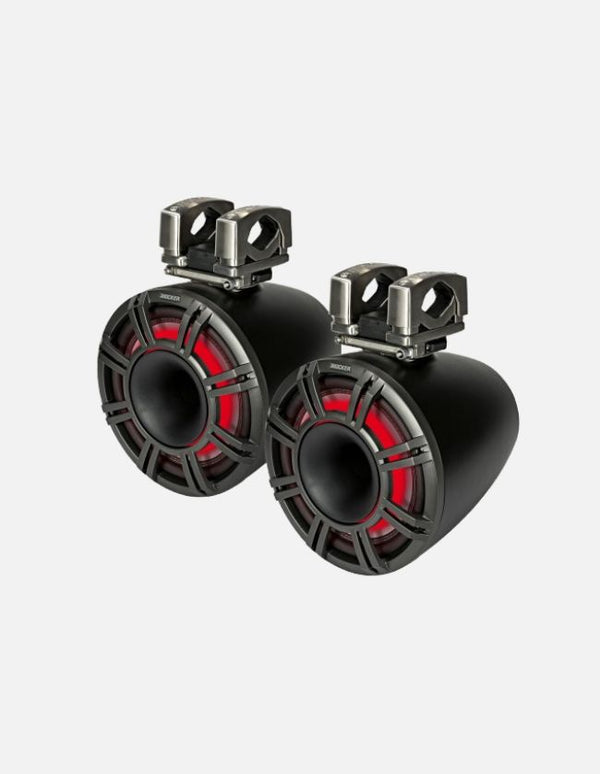 Kicker 44KMTC114 Black 11-Inch LED Marine Tower Speakers