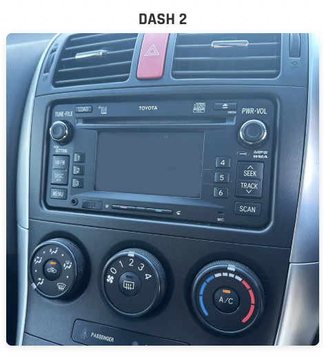 Toyota Corolla 2007 -2011 9" Wired Carplay and Android AutoPurefit Package