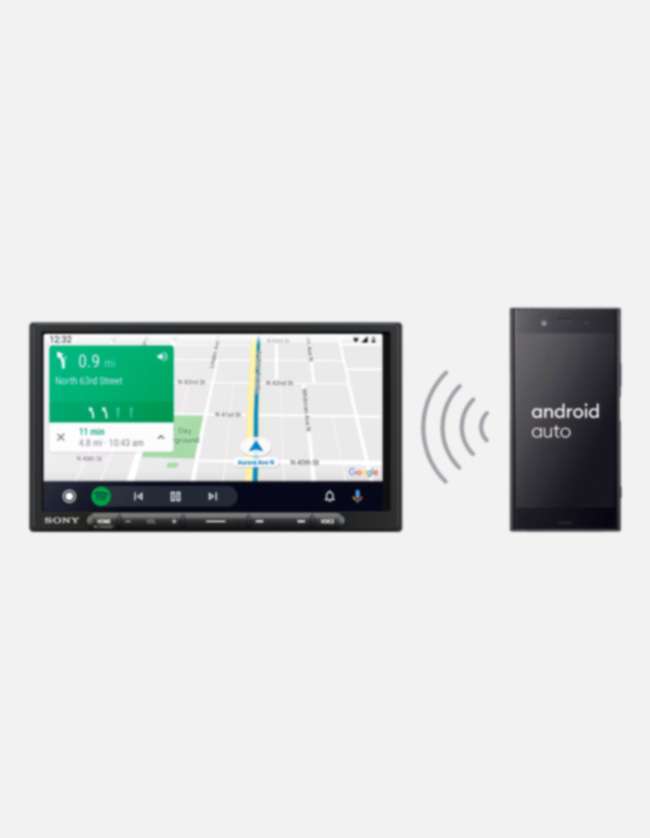 Sony XAV-AX4000 Wireless Apple CarPlay and Android Auto Digital Media Receiver